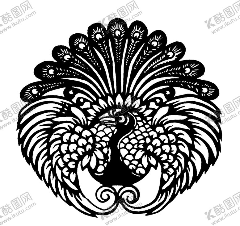 编号：20695205091508466191【酷图网】源文件下载-剪纸花鸟
