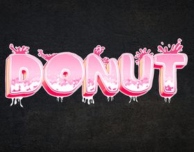 嘻哈涂鸦英文艺术字