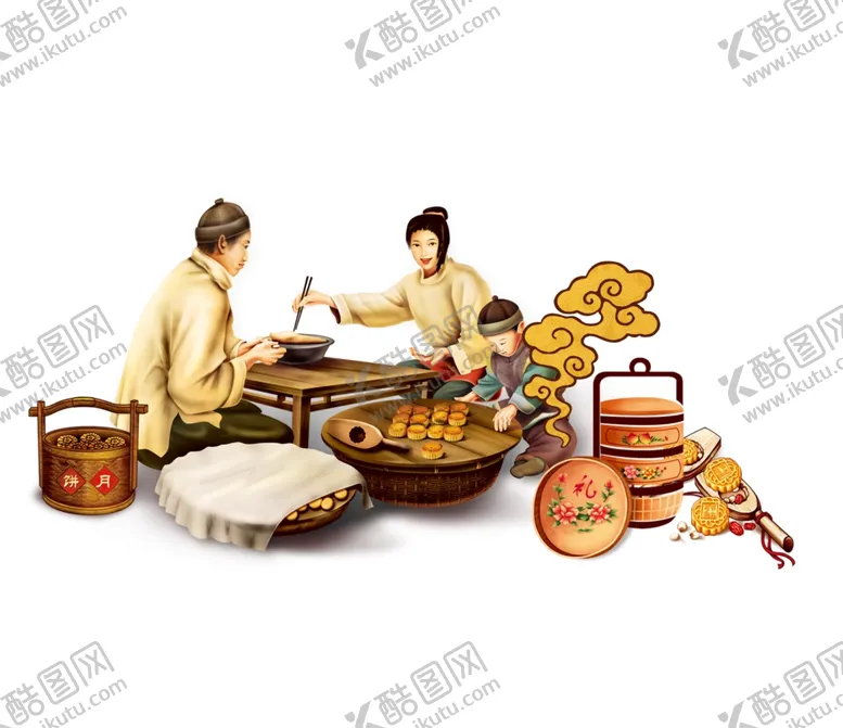 编号：93237107051533207612【酷图网】源文件下载-制作月饼