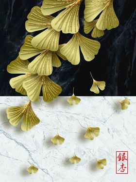 银杏叶中式背景