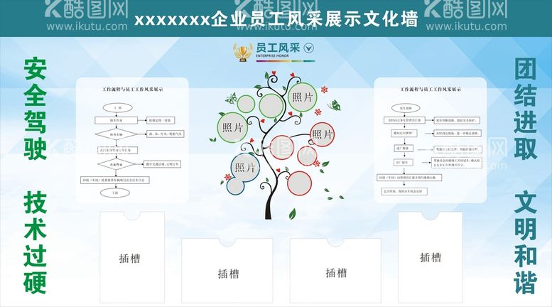 编号：73024210251547558864【酷图网】源文件下载-企业文化员工风采文化墙