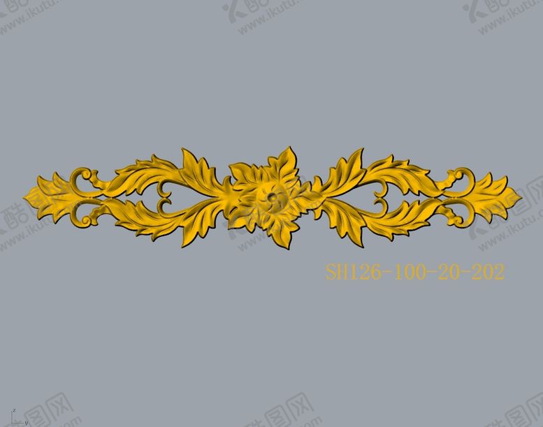 编号：33603901141223129382【酷图网】源文件下载-CAD浮雕装饰花3D模型