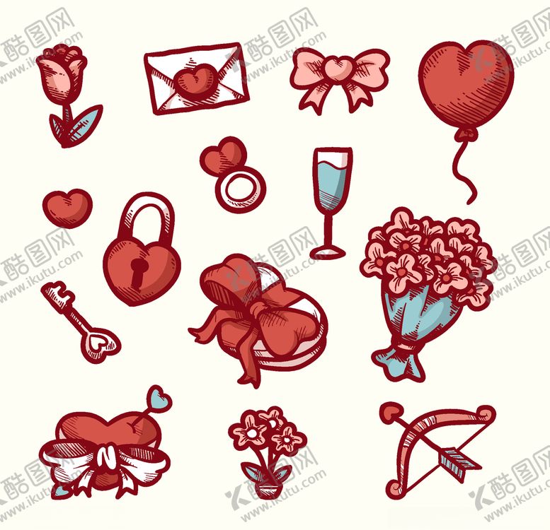 编号：11923007011514203184【酷图网】源文件下载-浪漫情人节元素