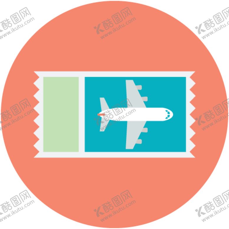 编号：70490410030113421786【酷图网】源文件下载-飞机票图标