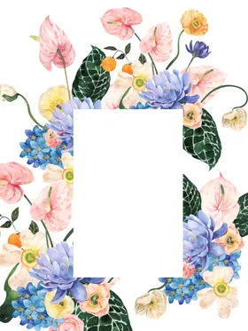 花素材朵乱手绘插画