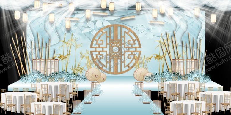 编号：97599109281817566010【酷图网】源文件下载-蓝色婚礼