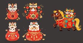 喜庆马年卡通形象集合