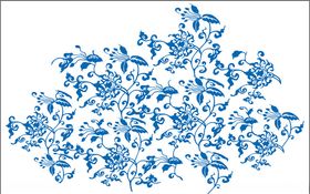 古代青花瓷图案花纹