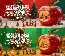 圣诞节温馨展板主画面