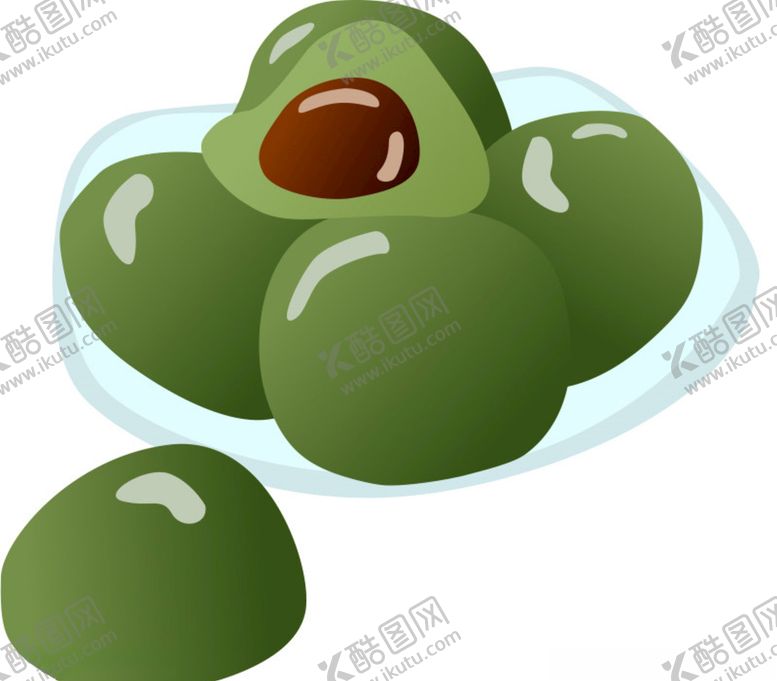 编号：73497610251020171070【酷图网】源文件下载-手绘青团插画图片