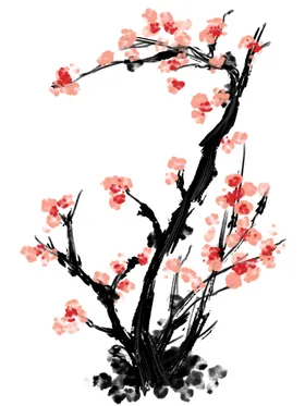 梅花素材中国风兰竹菊寒