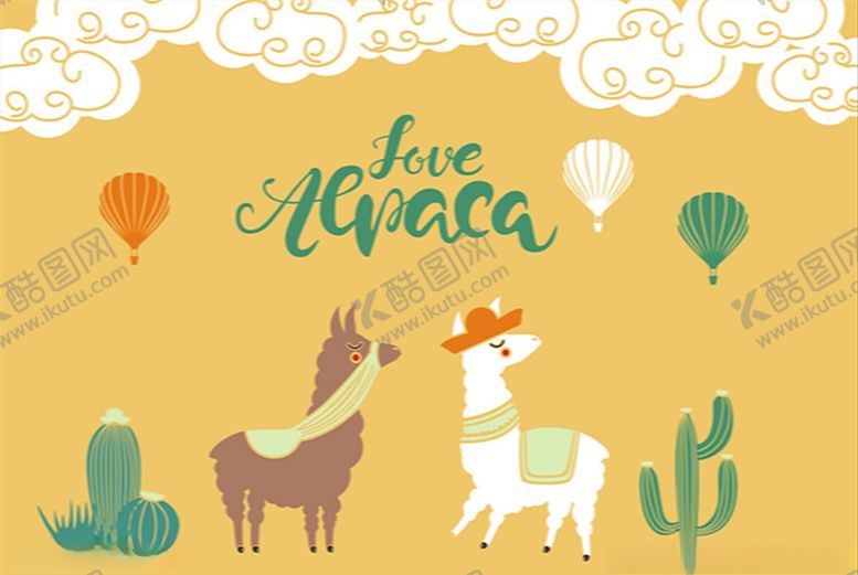 编号：43712509290642282567【酷图网】源文件下载-可爱小羊驼