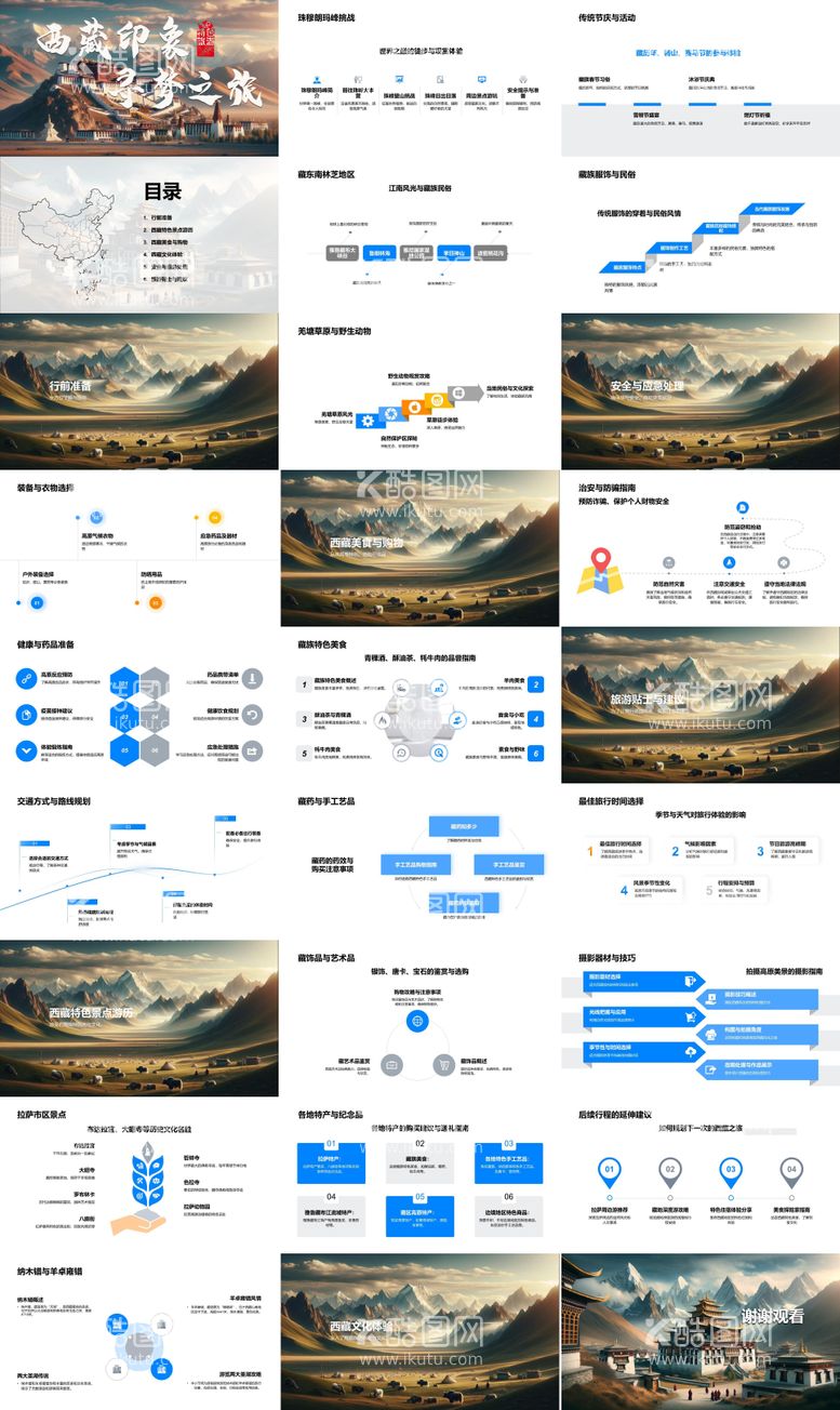 编号：67273911290021587632【酷图网】源文件下载-西藏自由行旅游攻略指南PPT