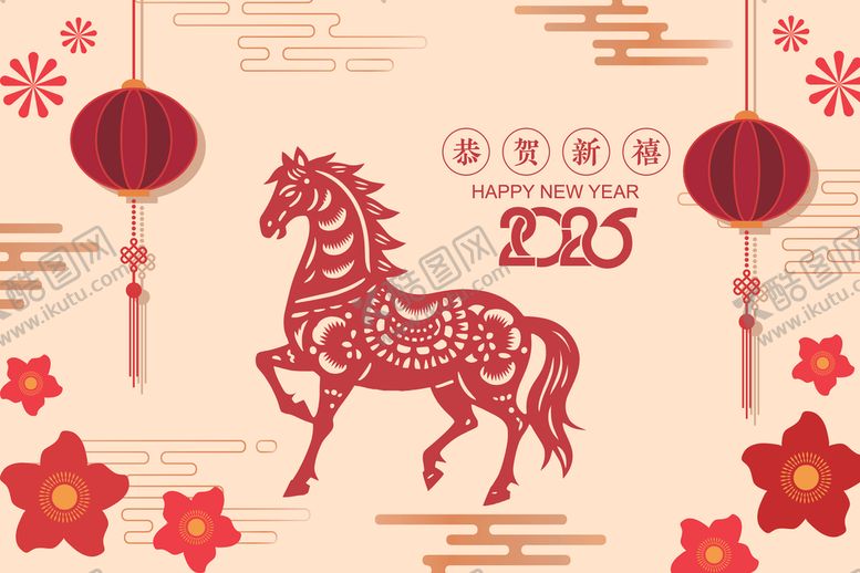 编号：27781804051050053363【酷图网】源文件下载-马年背景