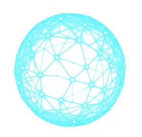 蓝色几何线条圆形图案