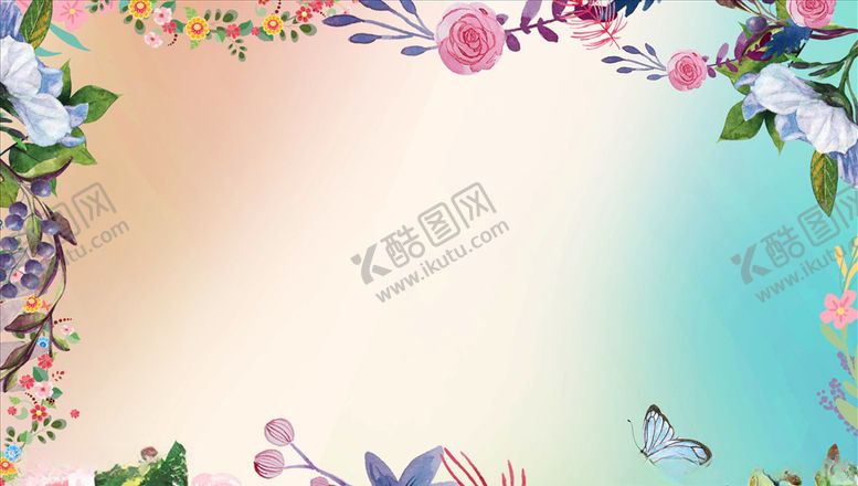 编号：24811510071354358706【酷图网】源文件下载-花背景手绘背景花朵