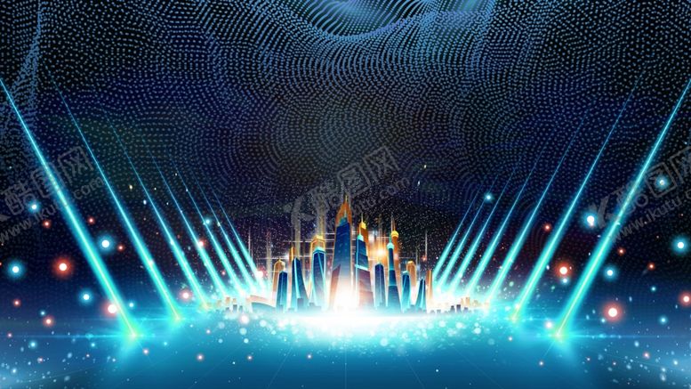 编号：67458110110138171595【酷图网】源文件下载-科幻炫酷科技年会背景