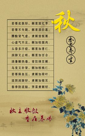 四季养生制度牌