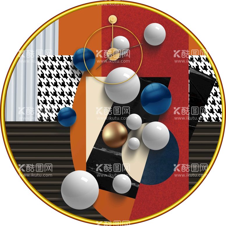 编号：71259410041126030796【酷图网】源文件下载-北欧圆形装饰画 