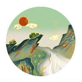 简约立体山峰背景