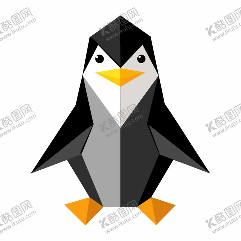 编号：21044102260756398917【酷图网】源文件下载-折纸设计的企鹅