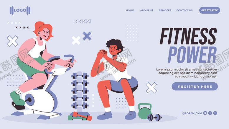 编号：37908612062250014337【酷图网】源文件下载-健身房登录页 