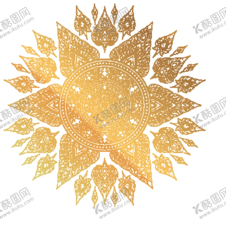 编号：49507709101445099820【酷图网】源文件下载-创意金色花纹图案设计
