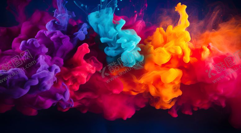 编号：35300812180901041791【酷图网】源文件下载-碰撞冲击彩色烟雾