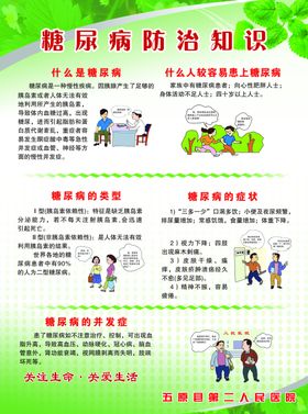 糖尿病预防知识公益宣传海报素材