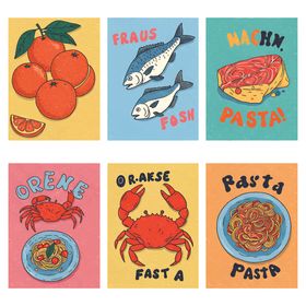 缤纷美食插画