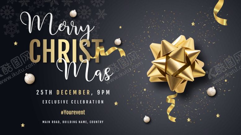 编号：97342209111624085530【酷图网】源文件下载-黑色风格圣诞节