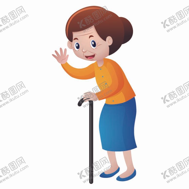 编号：12584909301732038536【酷图网】源文件下载-拄着拐杖的老人
