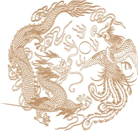 龙团龙凤龙印刷烫金底纹背景纹图
