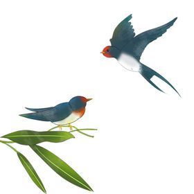 春天素材24节气挂画季分刷屏