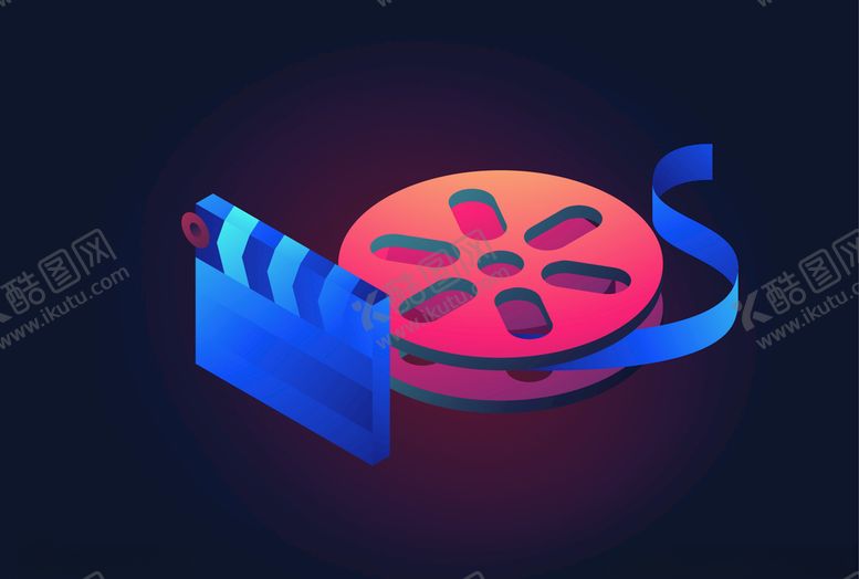 编号：66192509230750269977【酷图网】源文件下载-立体电影胶卷影视透感光效矢量