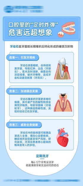 牙结石科普宣传海报