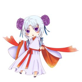 卡通古装女孩印花图案设计