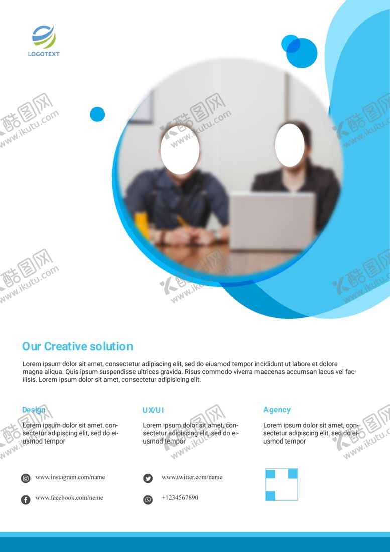 编号：42962810070428239557【酷图网】源文件下载-简约风商务传单