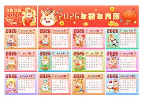 2016猴年喜庆日历