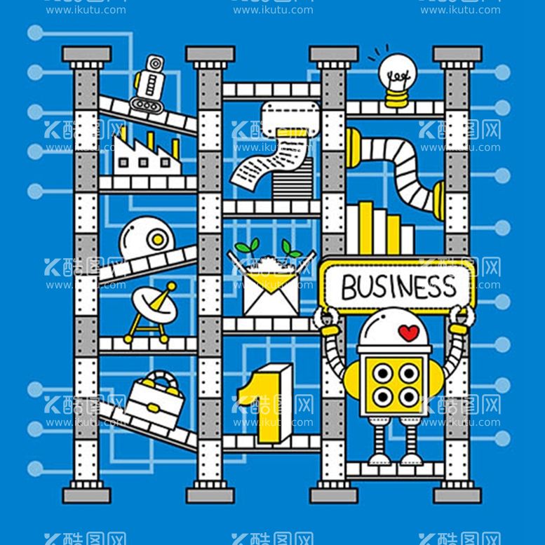 编号：44719711220818085389【酷图网】源文件下载-卡通机器化作业