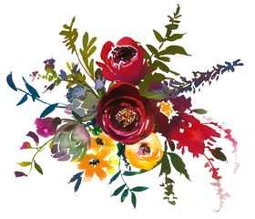 水彩花纹纹背景朵环