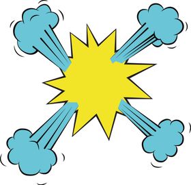 爆炸签生气云朵蓝色云朵创意