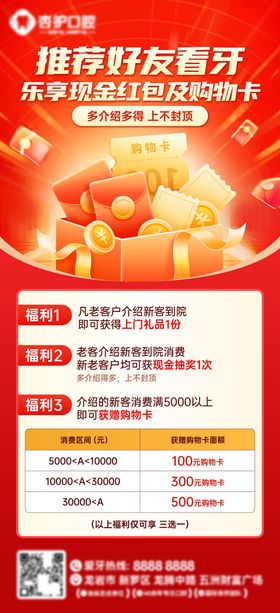 口腔推荐好友看牙海报