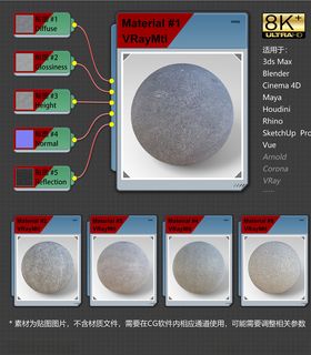 8K超清路面材质贴图