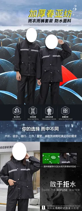 儿童雨衣详情页