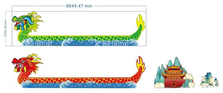 编号：52610211300517415909【酷图网】源文件下载-端午龙舟