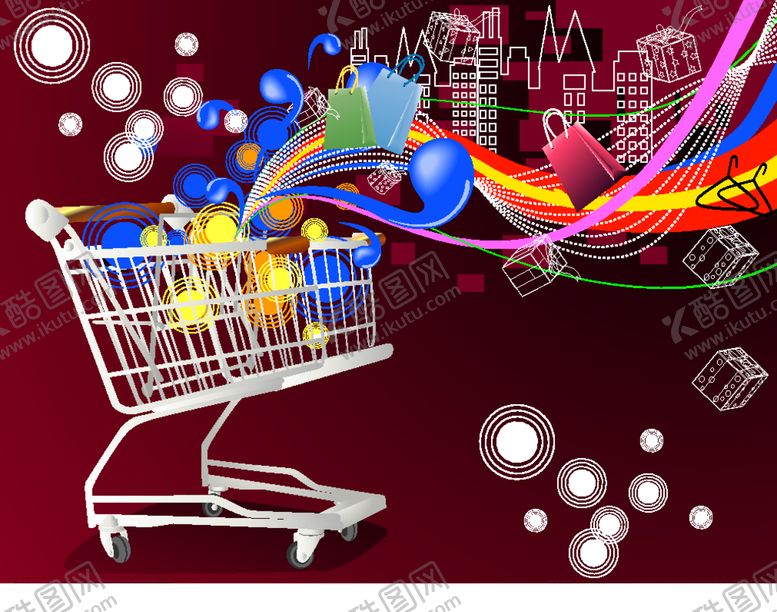 编号：39054209250427173420【酷图网】源文件下载-购物车矢量