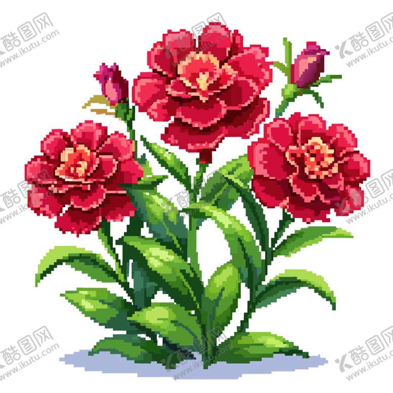 编号：69605002251621195307【酷图网】源文件下载-像素风格蔷薇