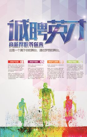 诚聘英才招聘海报设计PSD