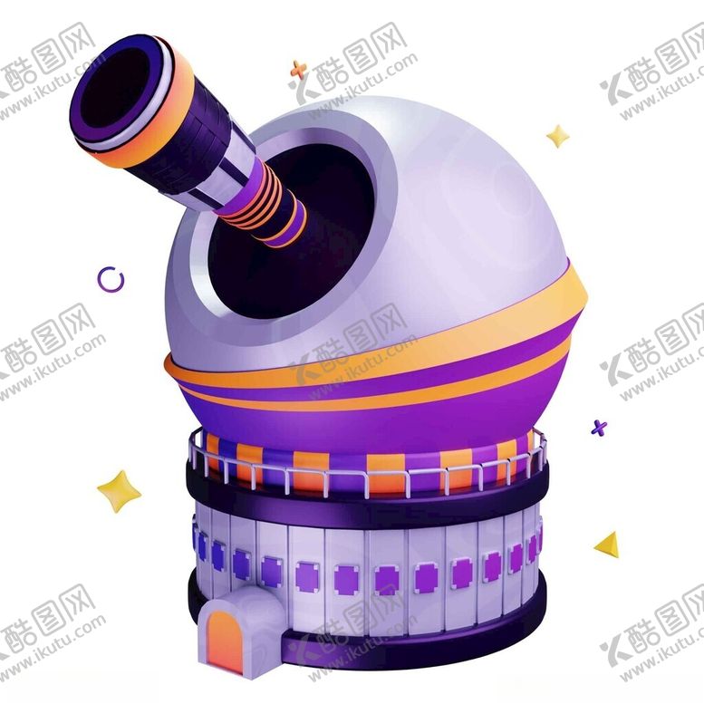 编号：17079012050241042541【酷图网】源文件下载-C4D模型天文台